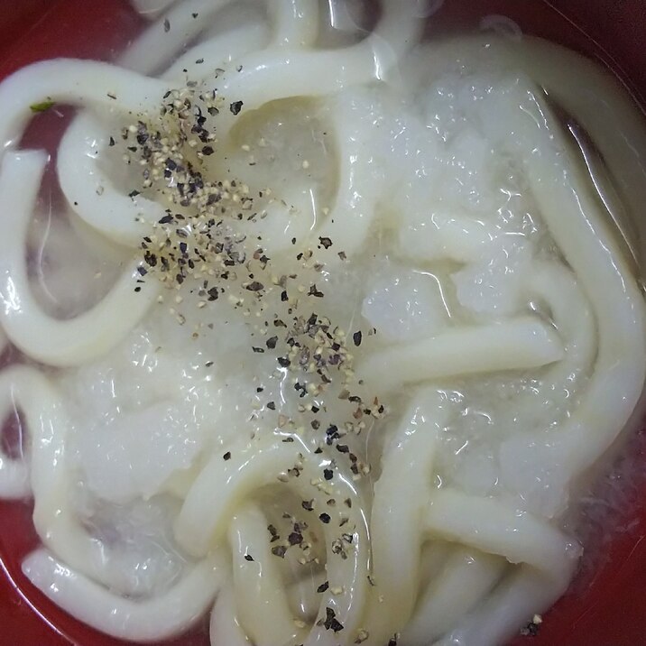 大根おろし汁と岩塩で・シンプル茹でうどん